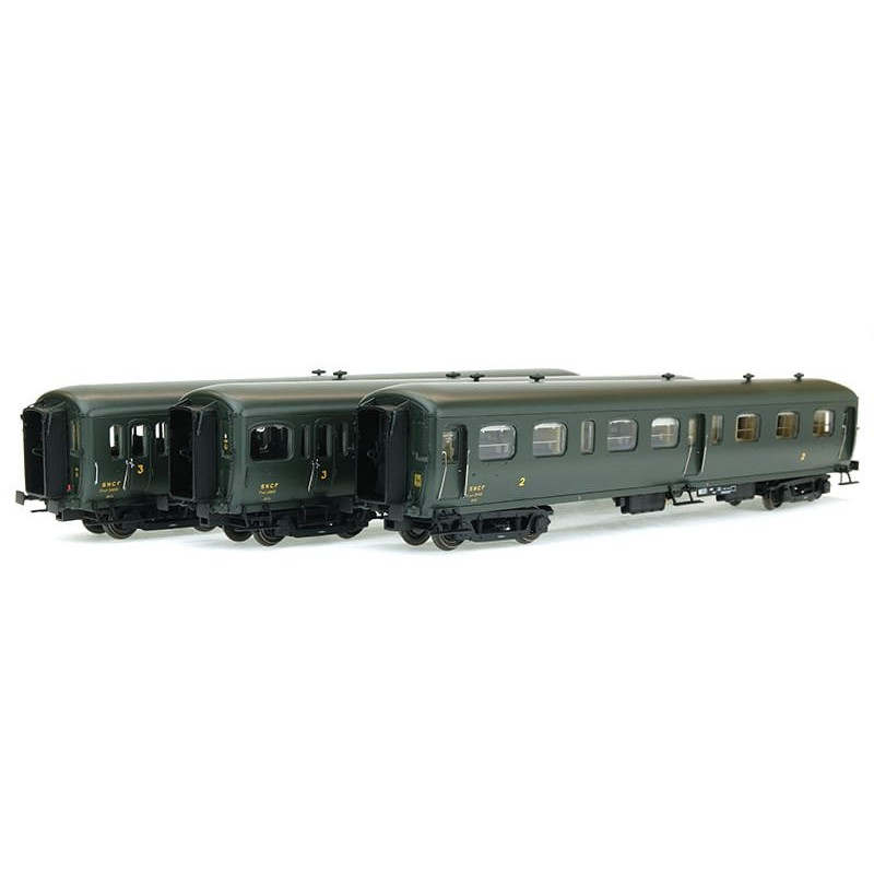 Set 3 Express Nord toit vert B7, C9 et C11 SNCF - ép IIIb - HO 1/87 - 40325-1 LS Models