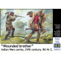 Frère blessé, Guerres indiennes, XVIIIe siècle, kit - 1/35 - MASTER BOX 35210