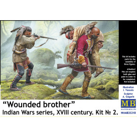 Frère blessé, Guerres indiennes, XVIIIe siècle, kit - 1/35 - MASTER BOX 35210