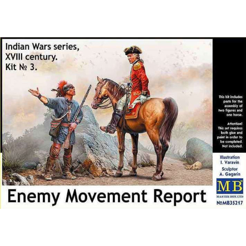 Rapport mouvements ennemis, Guerres indiennes, Kit n°3 - 1/35 - MASTER BOX 35217