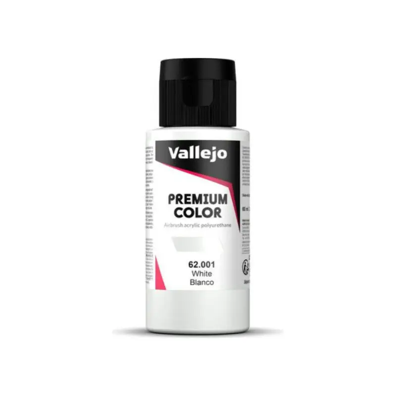 Peinture acrylique Premium Color White 60ml - VALLEJO 62001