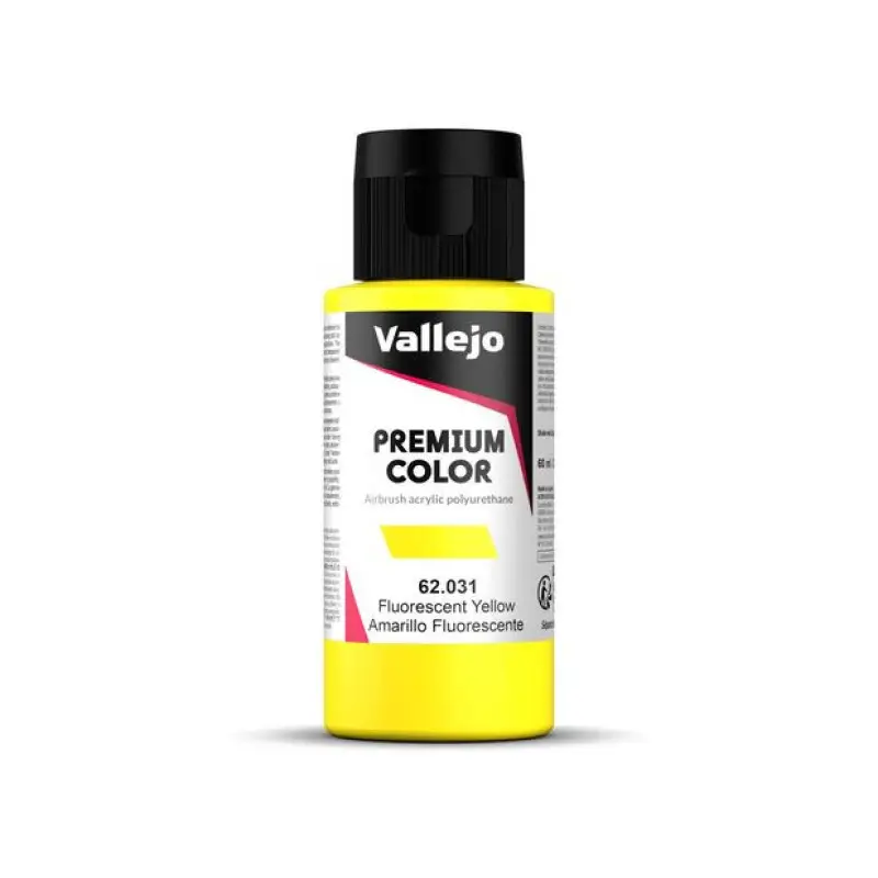 Peinture acrylique Premium Color Yellow Fluorescent 60ml - VALLEJO 62031