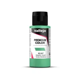Peinture acrylique Premium Color Metallic Green 60ml - VALLEJO 62047