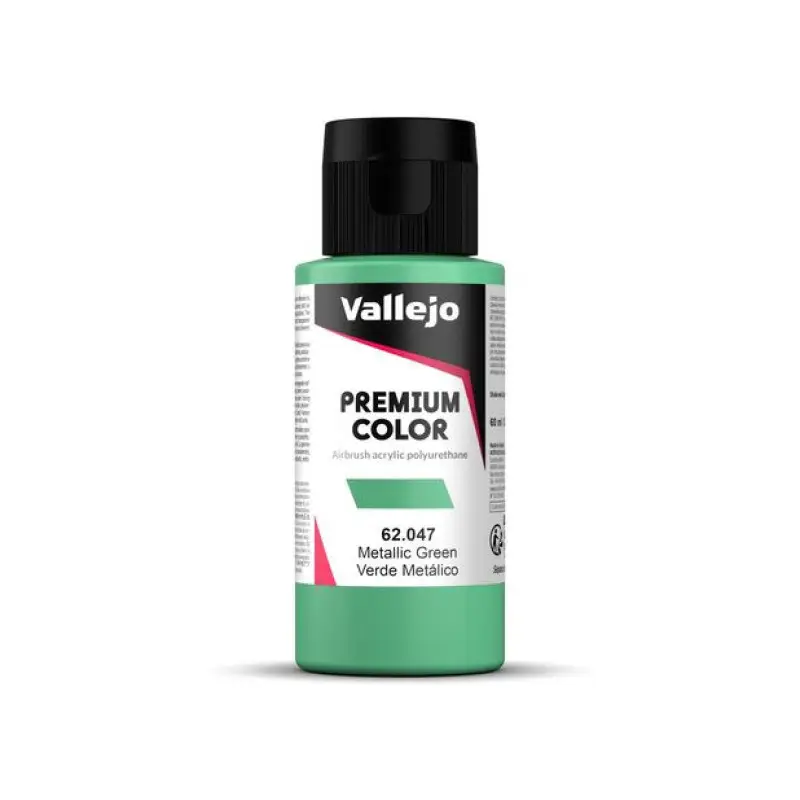 Peinture acrylique Premium Color Metallic Green 60ml - VALLEJO 62047