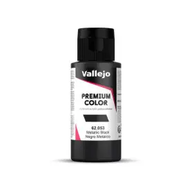 Peinture acrylique Premium Color Metallic Black 60ml - VALLEJO 62053