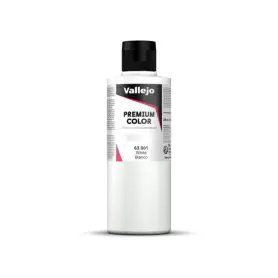 Peinture acrylique Premium Color White 200ml - VALLEJO 63001