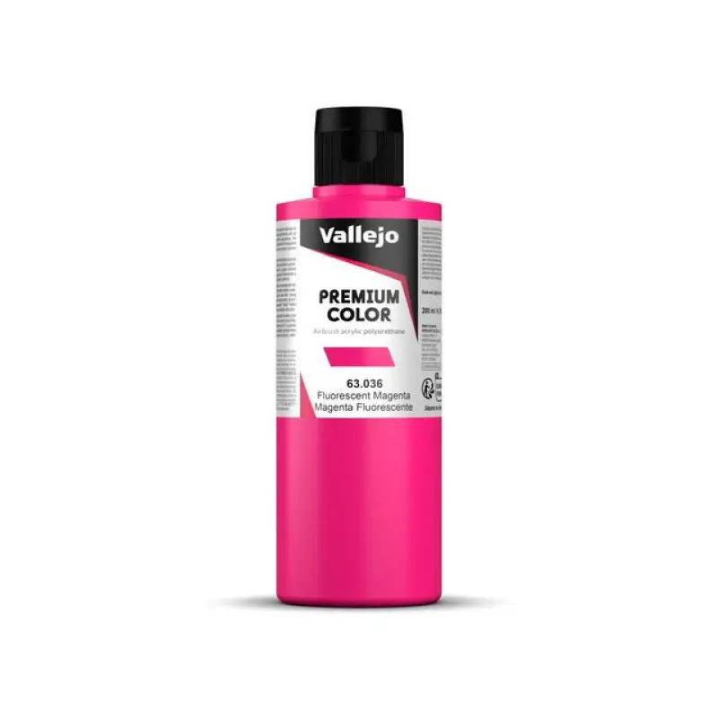 Peinture acrylique Premium Color Fluorescent Magenta 200ml - VALLEJO 63036