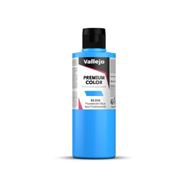 Peinture acrylique Premium Color Blue Fluo 200ml - VALLEJO 63038