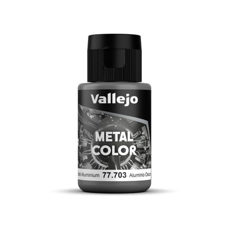 Peinture acrylique Metal Color Dark Aluminium 32ml - VALLEJO 77703