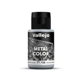 Peinture acrylique Metal Color White Aluminium 32ml - VALLEJO 77706