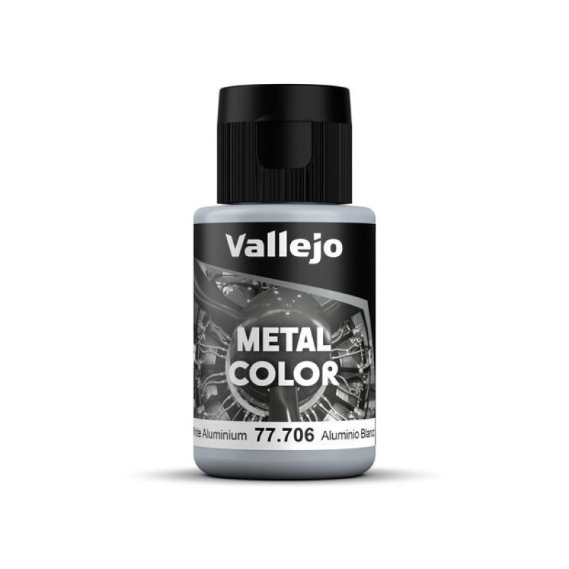 Peinture acrylique Metal Color White Aluminium 32ml - VALLEJO 77706