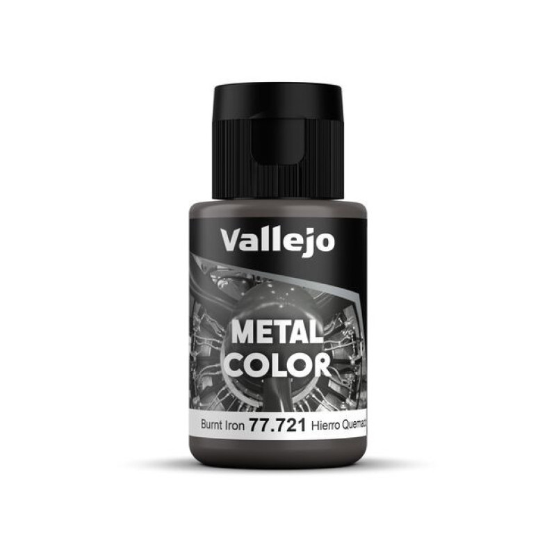 Peinture acrylique Metal Color Burnt Iron 32ml - VALLEJO 77721