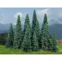 HEKI 2235 - 10 sapins argentés 9 à14 cm - échelle HO