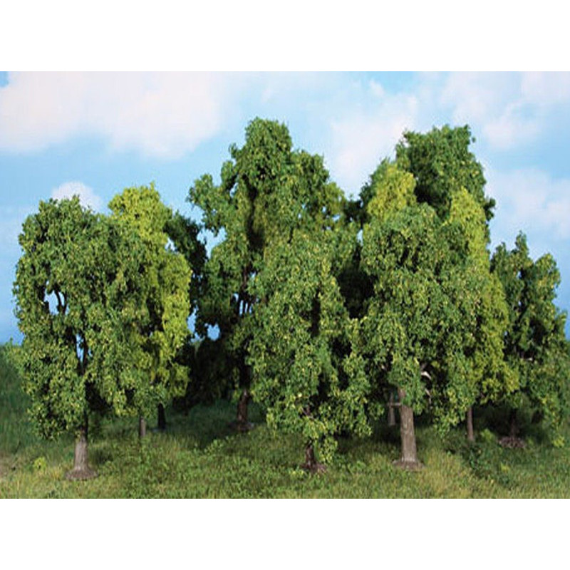 HEKI 1993 - 12 arbres à feuilles 8 à 13 cm échelle HO et N