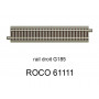 Rail droit G185 185 mm voie Geoline HO - ROCO 61111