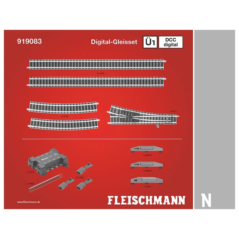 Coffret de rails Ü1 DCC digital - voie Profi N - FLEISCHMANN 919083