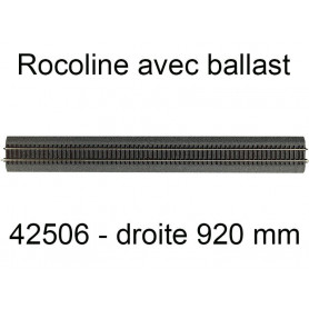 Rail droit 920 mm Rocoline code 83 ballast souple - HO 1/87 - ROCO 42506