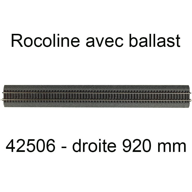 Rail droit 920 mm Rocoline code 83 ballast souple - HO 1/87 - ROCO 42506