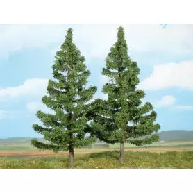 2x épicéas des montagnes 17 cm HO 1/87 - HEKI 2125