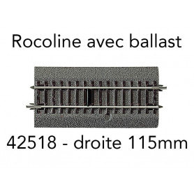 Rail de commutation (G½) Rocoline ballast souple - HO 1/87 - ROCO 42518