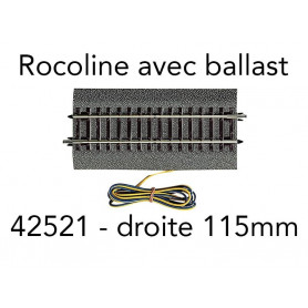 Rail de raccordement (G½) Rocoline ballast souple - HO 1/87 - ROCO 42521