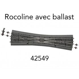 Traversée jonction double DKW10 Rocoline ballast souple - HO 1/87 - ROCO 42549