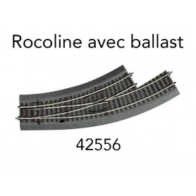 Aiguillage courbe gauche BWl2/3 Rocoline ballast souple - HO 1/87 - ROCO 42556