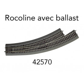 Aiguillage courbe gauche BWl5/6 Rocoline ballast souple - HO 1/87 - ROCO 42570