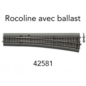 Aiguillage droite Wr10 Rocoline ballast souple - HO 1/87 - ROCO 42581