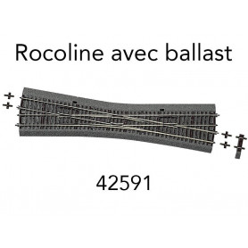 Traversée jonction simple EKW10 Rocoline ballast souple - HO 1/87 - ROCO 42591