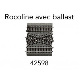 Pièce de jonction de voie double DGV15 Rocoline - HO 1/87 - ROCO 42598