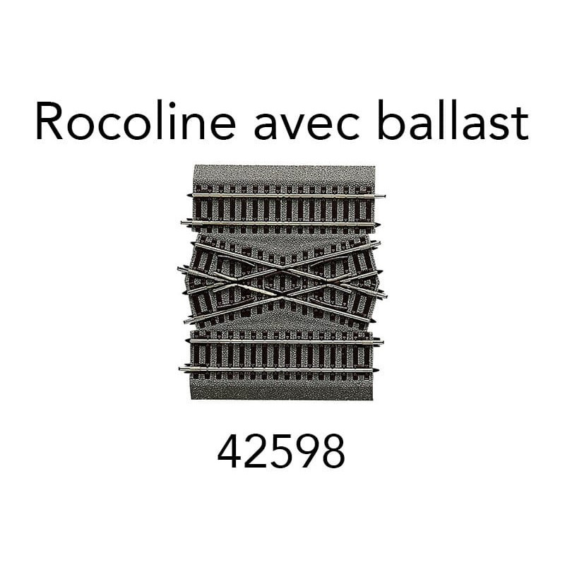 Pièce de jonction de voie double DGV15 Rocoline - HO 1/87 - ROCO 42598