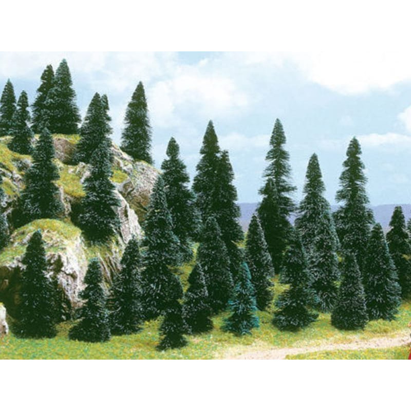 Assortiment de 100 sapins 30-50 mm - échelle N 1/160 - BUSCH 6599