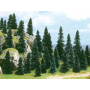 Assortiment de 100 sapins 30-50 mm - échelle N 1/160 - BUSCH 6599
