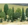 Assortiment de 35 feuillus et sapins 30-55 mm - échelle N 1/160 - BUSCH 6590
