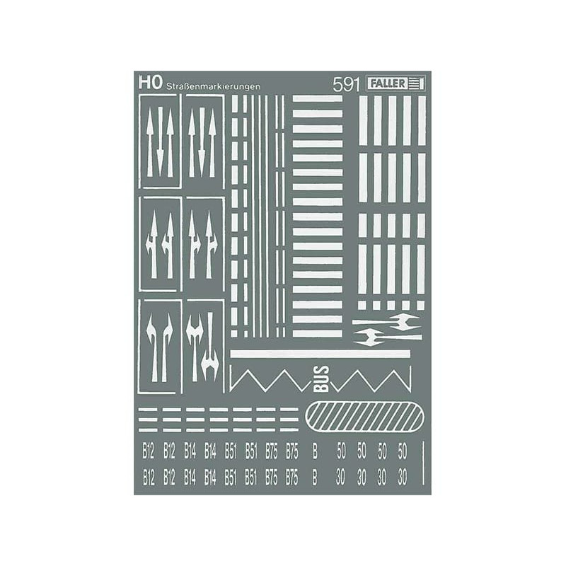 Signalisation horizontale des routes - HO 1/87 - FALLER 180536