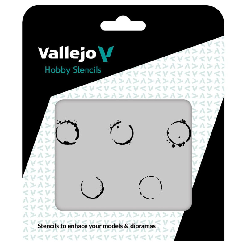 Pochoirs Vallejo : Marques D'Huile De Fûts 125 X 125 Mm - VALLEJO ST-AFV002