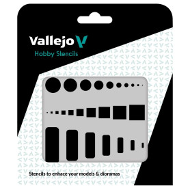 Pochoirs Vallejo : Trappes D'Accès Avion 125 X 125 Mm - VALLEJO ST-AIR003