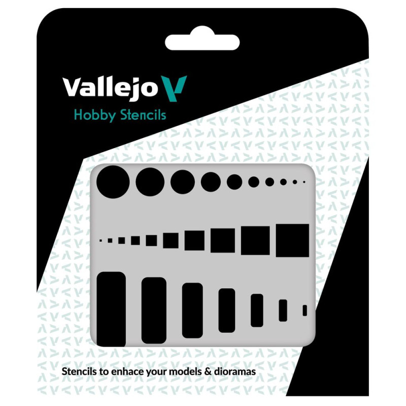 Pochoirs Vallejo : Trappes D'Accès Avion 125 X 125 Mm - VALLEJO ST-AIR003