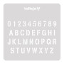 Pochoirs Vallejo : Alphabet Pochoir Lettres Tampon 125 X - VALLEJO ST-LET002