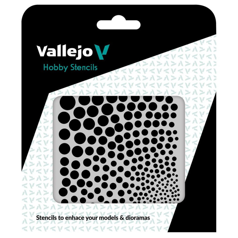 Pochoirs Vallejo : Textures Circulaires 125 X 125 Mm - VALLEJO ST-SF002