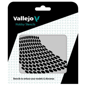 Pochoirs Vallejo : Nid D'abeille Déformé 125 X 125 Mm - VALLEJO ST-SF003