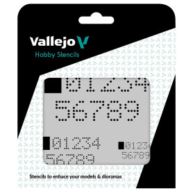 Pochoirs Vallejo : Chiffres Numériques 125 X 125 Mm - VALLEJO ST-SF004