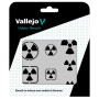 Pochoirs Vallejo : Panneaux De Radioactivité 125 X 125 Mm - VALLEJO ST-SF005