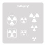Pochoirs Vallejo : Panneaux De Radioactivité 125 X 125 Mm - VALLEJO ST-SF005