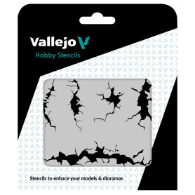 Pochoirs Vallejo : Mur Fissuré 125 X 125 Mm - VALLEJO ST-TX001