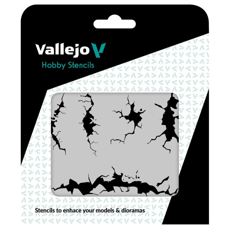 Pochoirs Vallejo : Mur Fissuré 125 X 125 Mm - VALLEJO ST-TX001