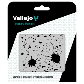 Pochoirs Vallejo : Éclaboussures Et Taches 125 X 125 Mm - VALLEJO ST-TX003