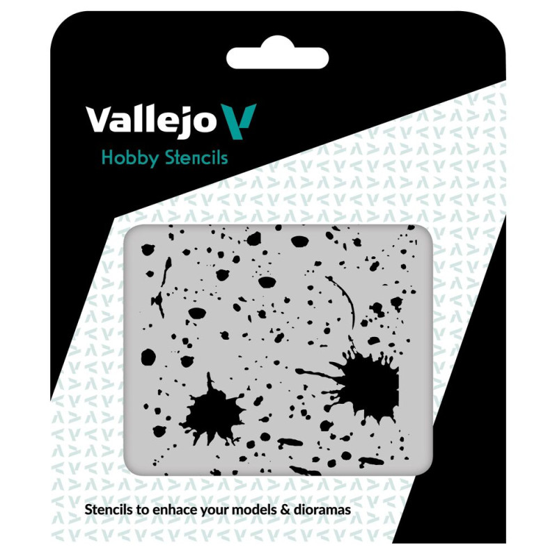 Pochoirs Vallejo : Éclaboussures Et Taches 125 X 125 Mm - VALLEJO ST-TX003