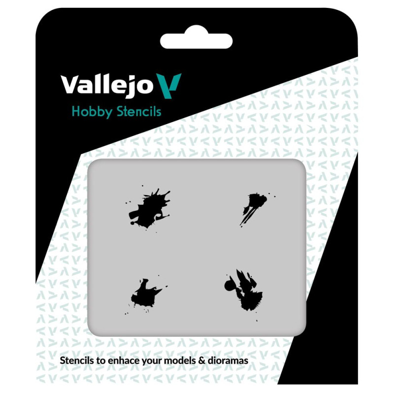 Pochoirs Vallejo : Déversements D'Essence 125 X 125 Mm - VALLEJO ST-TX004